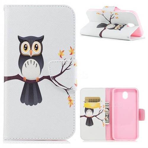 Owl on Tree Leather Wallet Case for Samsung Galaxy J7 2017 J730