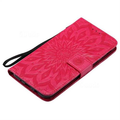 Embossing Sunflower Leather Wallet Case for Samsung Galaxy J7