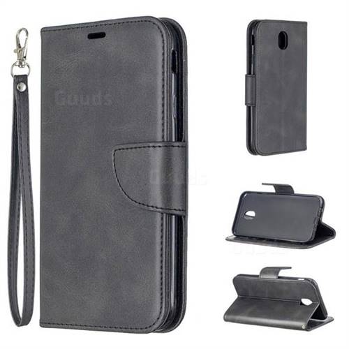 Classic Sheepskin PU Leather Phone Wallet Case for Samsung Galaxy J7 2017 J730 Eurasian - Black