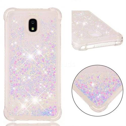 Dynamic Liquid Glitter Sand Quicksand Star TPU Case for Samsung Galaxy J7 (2018) - Pink