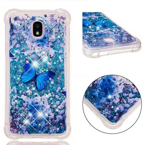 Flower Butterfly Dynamic Liquid Glitter Sand Quicksand Star TPU Case for Samsung Galaxy J7 (2018)