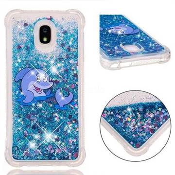 Happy Dolphin Dynamic Liquid Glitter Sand Quicksand Star TPU Case for Samsung Galaxy J7 (2018)
