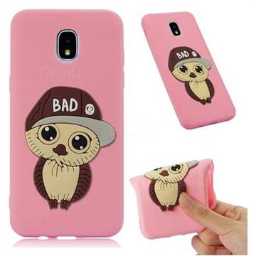 Bad Boy Owl Soft 3D Silicone Case for Samsung Galaxy J7 (2018) - Pink