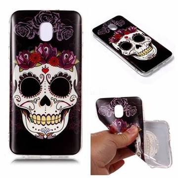 Flowers Skull Matte Soft TPU Back Cover for Samsung Galaxy J7 (2018)