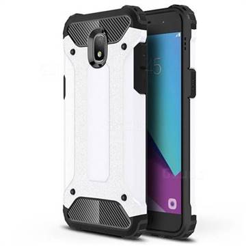 King Kong Armor Premium Shockproof Dual Layer Rugged Hard Cover for Samsung Galaxy J7 (2018) - White