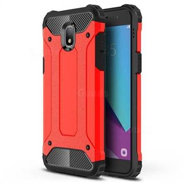King Kong Armor Premium Shockproof Dual Layer Rugged Hard Cover for Samsung Galaxy J7 (2018) - Big Red