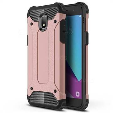 King Kong Armor Premium Shockproof Dual Layer Rugged Hard Cover for Samsung Galaxy J7 (2018) - Rose Gold