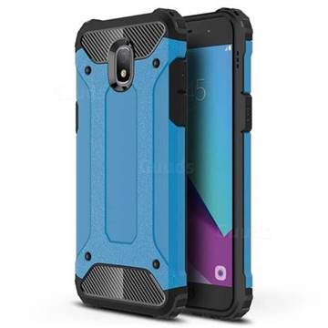 King Kong Armor Premium Shockproof Dual Layer Rugged Hard Cover for Samsung Galaxy J7 (2018) - Sky Blue