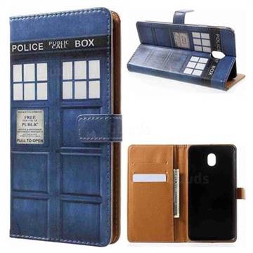 Police Box Leather Wallet Case for Samsung Galaxy J7 (2018)