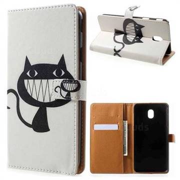 Proud Cat Leather Wallet Case for Samsung Galaxy J7 (2018)