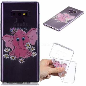 Tiny Pink Elephant Clear Varnish Soft Phone Back Cover for Samsung Galaxy J7 Duo
