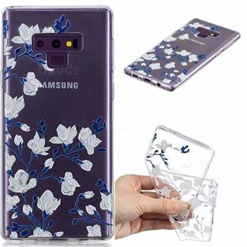 Magnolia Flower Clear Varnish Soft Phone Back Cover for Samsung Galaxy J7 Duo