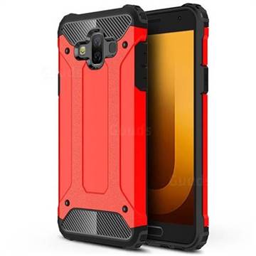 King Kong Armor Premium Shockproof Dual Layer Rugged Hard Cover for Samsung Galaxy J7 Duo - Big Red