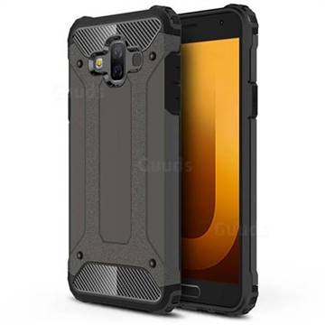 King Kong Armor Premium Shockproof Dual Layer Rugged Hard Cover for Samsung Galaxy J7 Duo - Bronze