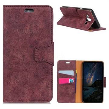 MURREN Luxury Retro Classic PU Leather Wallet Phone Case for Samsung Galaxy J7 Duo - Purple
