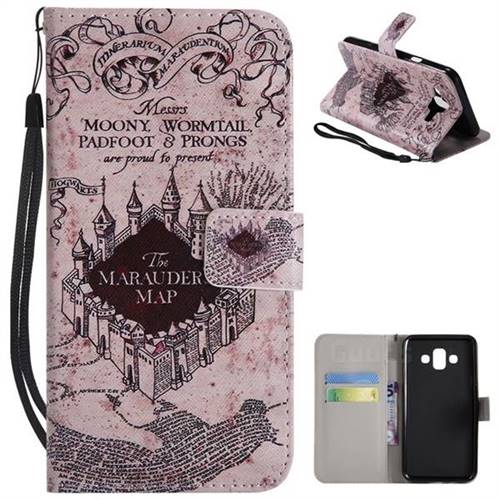 Castle The Marauders Map PU Leather Wallet Case for Samsung Galaxy J7 Duo