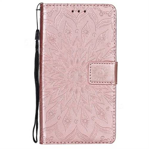 Embossing Sunflower Leather Wallet Case for Samsung Galaxy J7