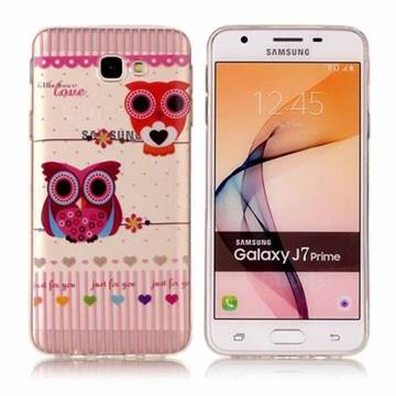 Owls Flower Super Clear Soft TPU Back Cover for Samsung Galaxy J7 Prime G610