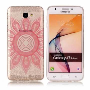 Pink Mandala Super Clear Soft TPU Back Cover for Samsung Galaxy J7 Prime G610