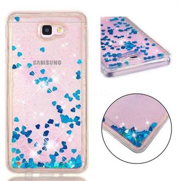 Dynamic Liquid Glitter Quicksand Sequins TPU Phone Case for Samsung Galaxy J7 Prime G610 - Blue