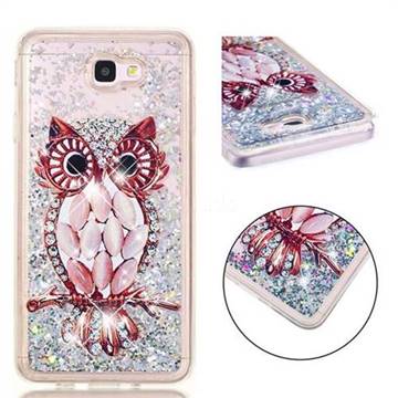 Seashell Owl Dynamic Liquid Glitter Quicksand Soft TPU Case for Samsung Galaxy J7 Prime G610
