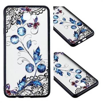 Butterfly Lace Diamond Flower Soft TPU Back Cover for Samsung Galaxy J7 Prime G610