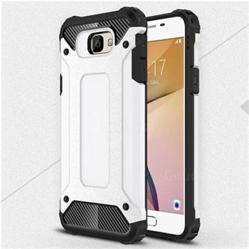 King Kong Armor Premium Shockproof Dual Layer Rugged Hard Cover for Samsung Galaxy J7 Prime G610 - White