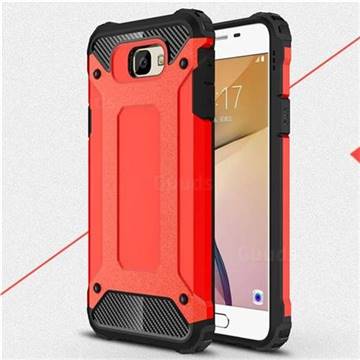 King Kong Armor Premium Shockproof Dual Layer Rugged Hard Cover for Samsung Galaxy J7 Prime G610 - Big Red