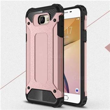 King Kong Armor Premium Shockproof Dual Layer Rugged Hard Cover for Samsung Galaxy J7 Prime G610 - Rose Gold