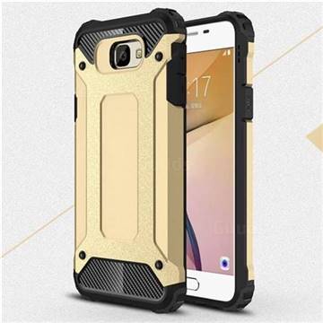 King Kong Armor Premium Shockproof Dual Layer Rugged Hard Cover for Samsung Galaxy J7 Prime G610 - Champagne Gold