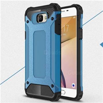 King Kong Armor Premium Shockproof Dual Layer Rugged Hard Cover for Samsung Galaxy J7 Prime G610 - Sky Blue
