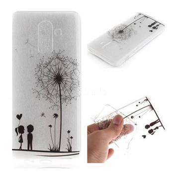 Couple Dandelion Super Clear Soft TPU Back Cover for Samsung Galaxy J8