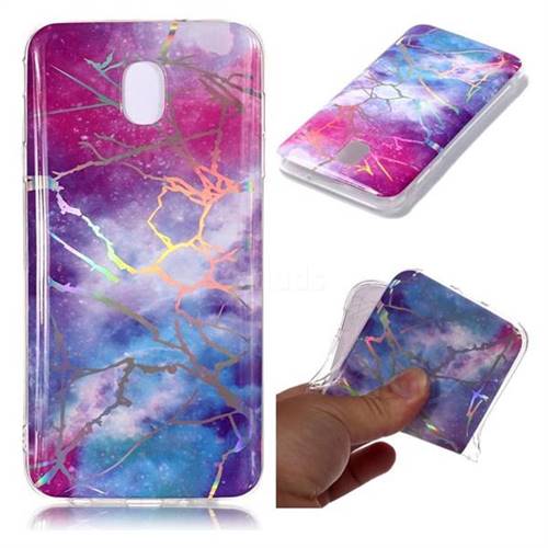 Dream Sky Marble Pattern Bright Color Laser Soft TPU Case for Samsung Galaxy J8