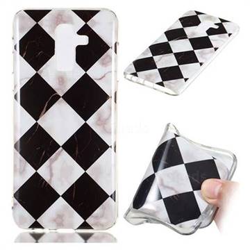 Black and White Matching Soft TPU Marble Pattern Phone Case for Samsung Galaxy J8