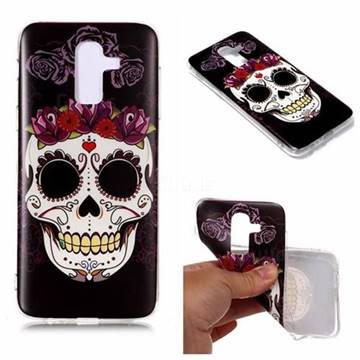 Flowers Skull Matte Soft TPU Back Cover for Samsung Galaxy J8