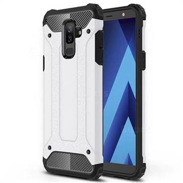 King Kong Armor Premium Shockproof Dual Layer Rugged Hard Cover for Samsung Galaxy J8 - White
