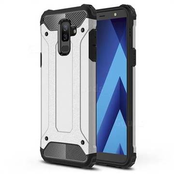 King Kong Armor Premium Shockproof Dual Layer Rugged Hard Cover for Samsung Galaxy J8 - Technology Silver