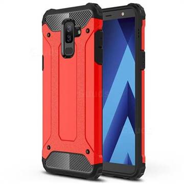 King Kong Armor Premium Shockproof Dual Layer Rugged Hard Cover for Samsung Galaxy J8 - Big Red