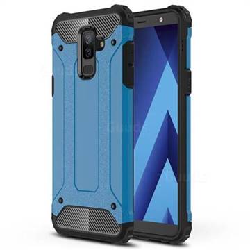 King Kong Armor Premium Shockproof Dual Layer Rugged Hard Cover for Samsung Galaxy J8 - Sky Blue