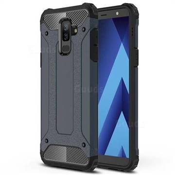 King Kong Armor Premium Shockproof Dual Layer Rugged Hard Cover for Samsung Galaxy J8 - Navy