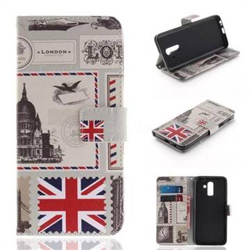 London Envelope PU Leather Wallet Case for Samsung Galaxy J8