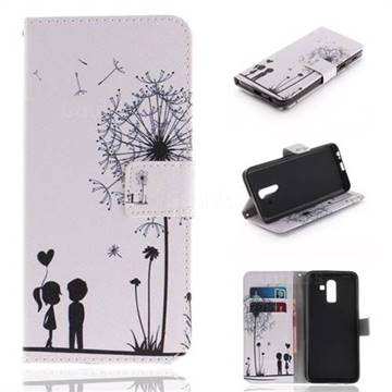 Couple Dandelion PU Leather Wallet Case for Samsung Galaxy J8
