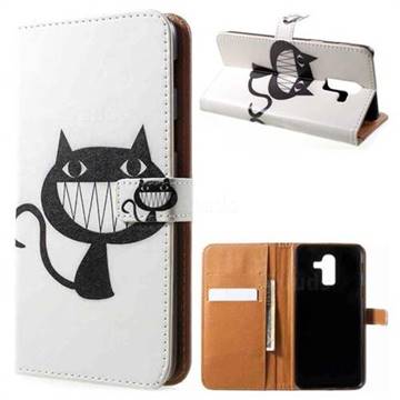 Proud Cat Leather Wallet Case for Samsung Galaxy J8