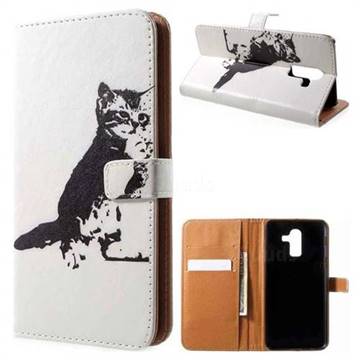Cute Cat Leather Wallet Case for Samsung Galaxy J8