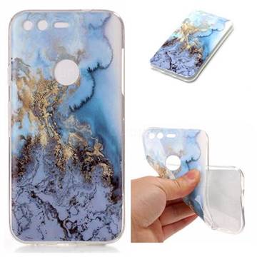 Sea Blue Soft TPU Marble Pattern Case for Google Pixel 5 inch
