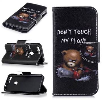 Chainsaw Bear Leather Wallet Case for Google Pixel