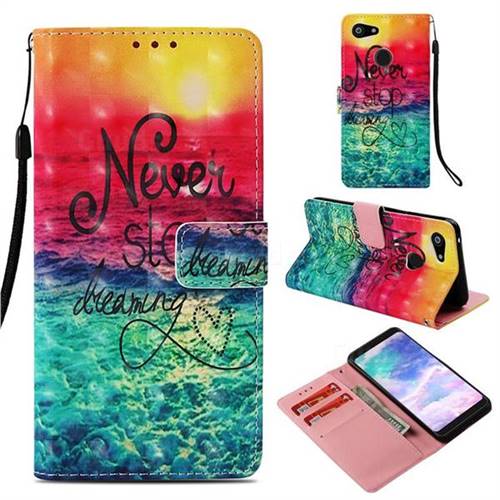 Colorful Dream Catcher 3D Painted Leather Wallet Case for Google Pixel 3
