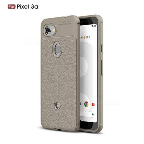 Luxury Auto Focus Litchi Texture Silicone TPU Back Cover for Google Pixel 3A - Gray