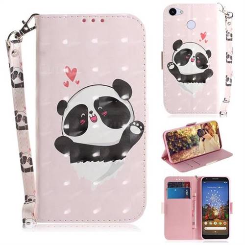 Heart Cat 3D Painted Leather Wallet Phone Case for Google Pixel 3A