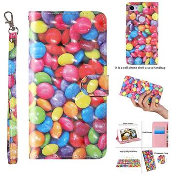 Colorful Jelly Beans 3D Painted Leather Wallet Case for Google Pixel 3A